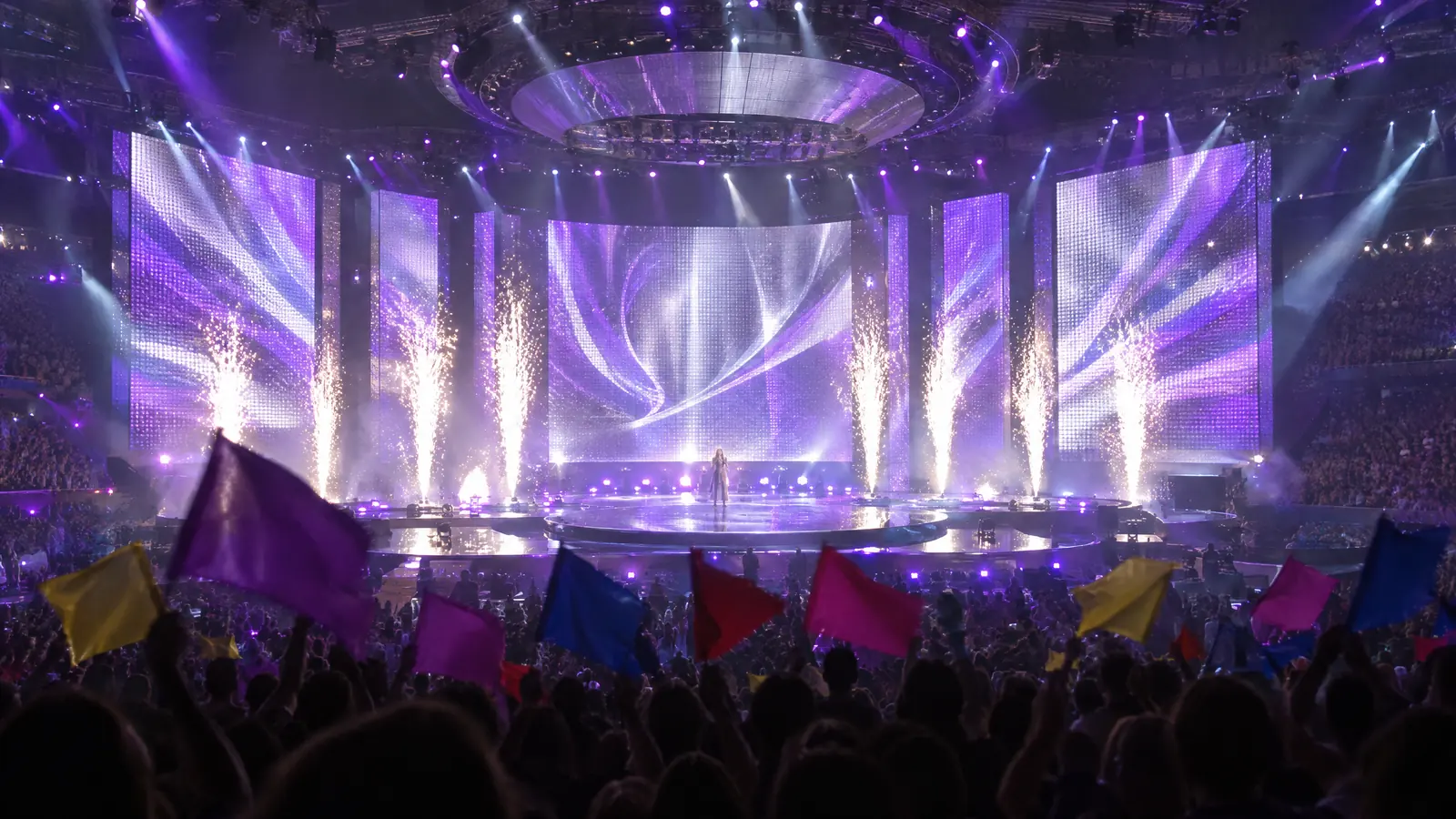 Symbolbild: ESC-Bühne im Stil der 2000er-Jahre