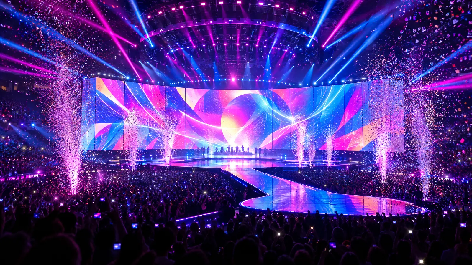 Symbolbild: ESC-Bühne im Stil der 2010er-Jahre
