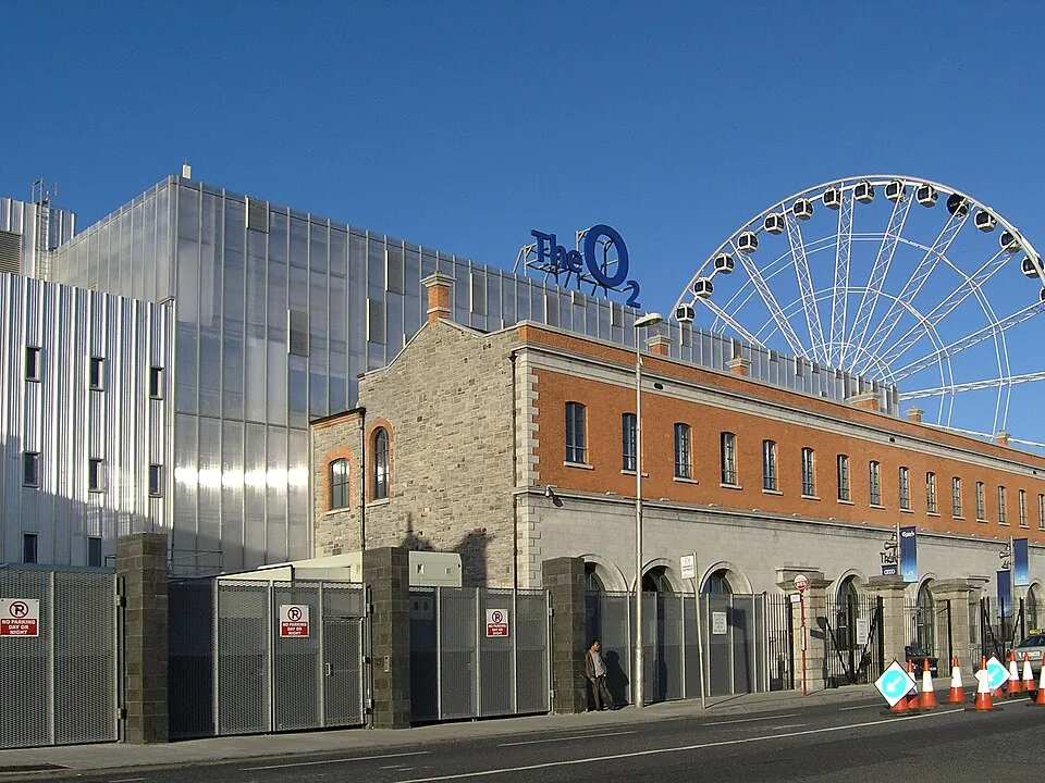 Die umgebaute Halle „The O2“ in den Dublin Docklands, früher Point Theatre, Austragungsort des ESC 1994